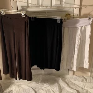 Pre-owned 3 pairs of Vintage Wide-Leg Gaucho Pants - Made in USA - Size S & XS